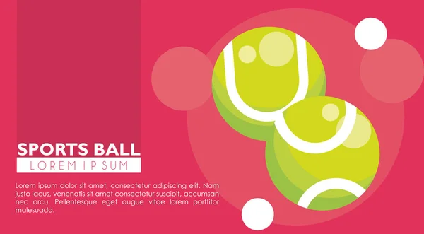 Tenisové míče sportovní míče ikony — Stockový vektor