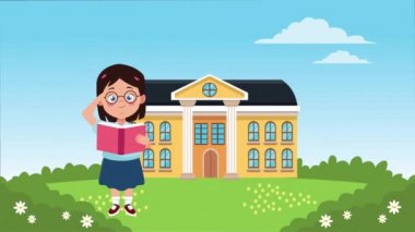 Okul inşaatı ve küçük bir kızla okul sezonuna dönüyorum.