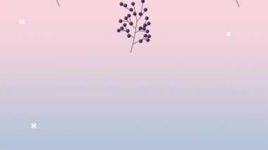 arkaplandaki yapraklı dal canlandırıldı