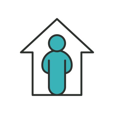 ev satırında kal ve biçim simgesini doldur