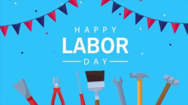 Aletler ve çelenklerle İşçi Bayramı 'nız kutlu olsun