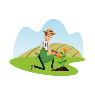 Bahçıvan özgeçmişli ve şapkalı bir işadamı.