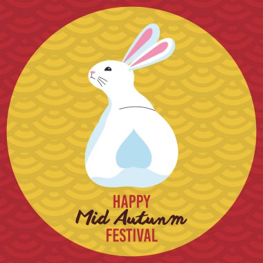 Mutlu sonbahar festivalleri Tavşan ve harflerle