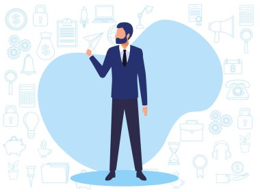 Genç iş adamı Avatar karakteri