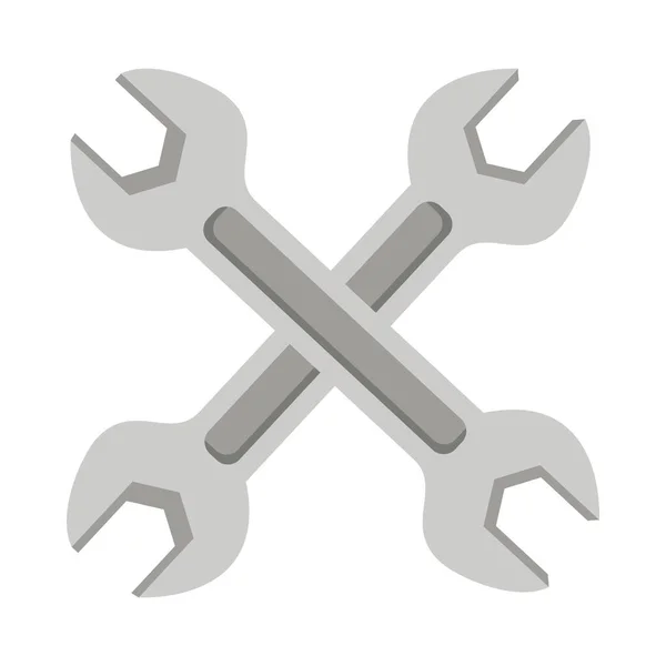 Llave llaves herramientas cruzadas icono — Vector de stock