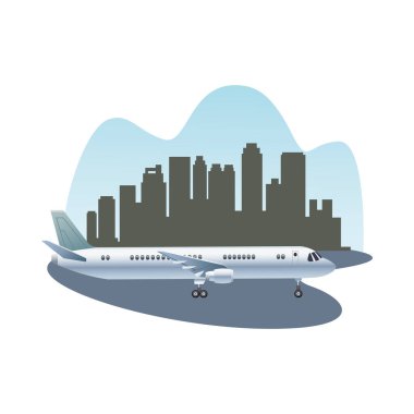 beyaz uçak taşıma simgesi izole edildi