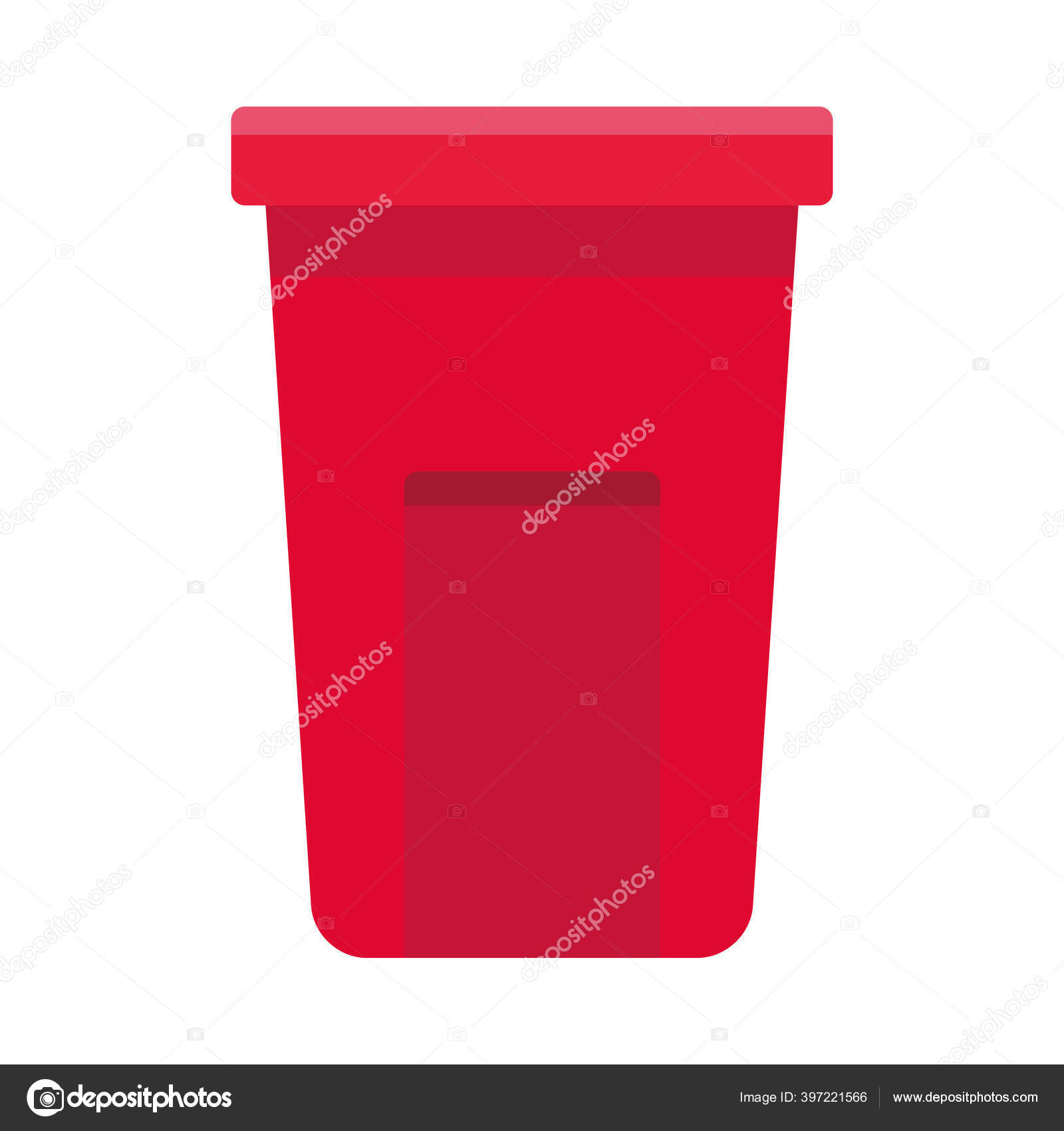 Ikon Tempat Sampah Terisolasi Stok Vektor C Jemastock 397221566