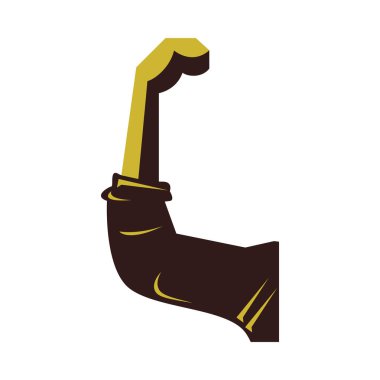 güçlü el yumruk izole simgesi