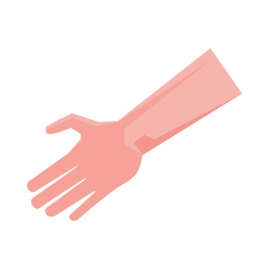 el insan selamlama simgesi izole