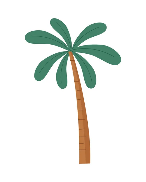 Tree palm beach tropical icon — Stock Vector