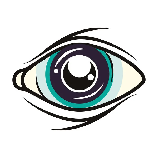 Auge menschliches Organ Tätowierung Symbol — Stockvektor