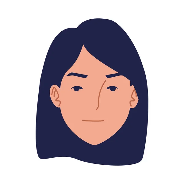 Персонаж аватара молодой женщины — стоковый вектор