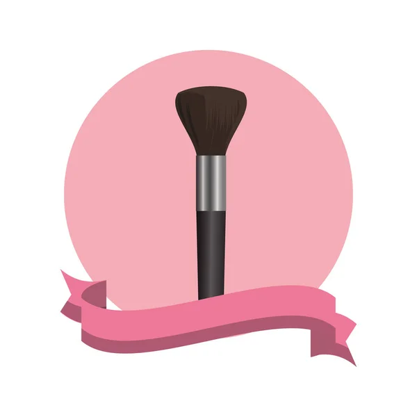 Maquillage élément de brosse icône — Image vectorielle