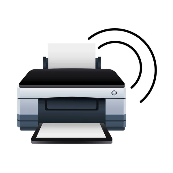 Ícone de dispositivo de máquina de hardware de impressora —  Vetores de Stock