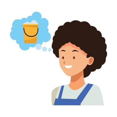 oda bakımı kadın avatar karakteri