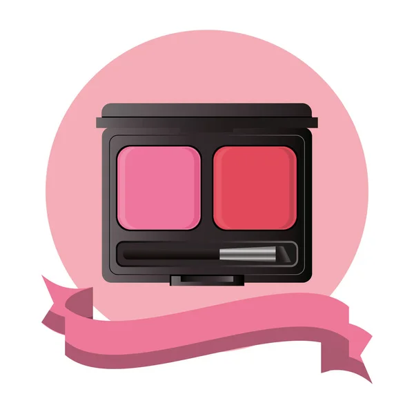 Ombres couleurs poudre maquillage icône — Image vectorielle