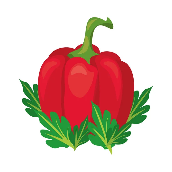 Poivre légumes sains icône de style détaillé — Image vectorielle