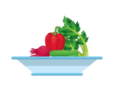 Taze sebzeler ve sağlıklı yemekler.