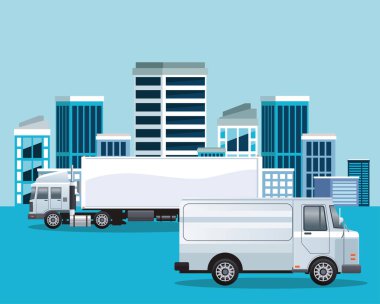 Araçlarla yol manzarası