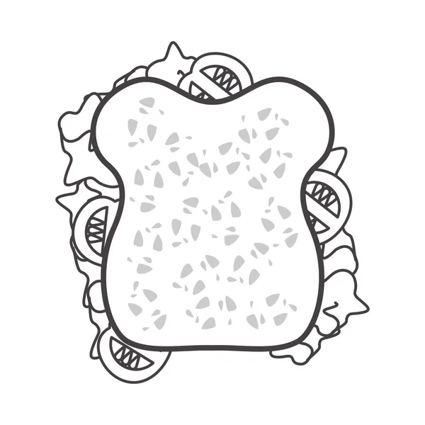Delicioso bocadillo icono de comida rápida — Archivo Imágenes Vectoriales