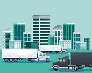 Araçlarla yol manzarası