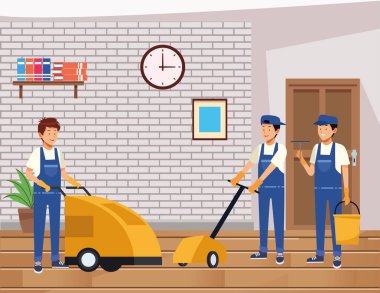 Ekip elemanları ekipman araçlarıyla