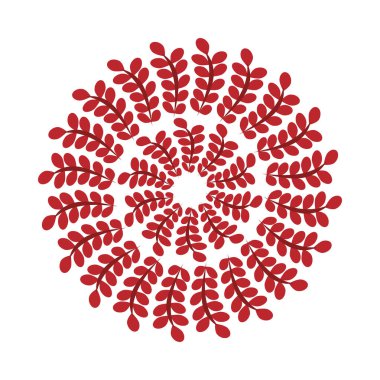 kırmızı çiçekler bahçe dairesel dekorasyonu