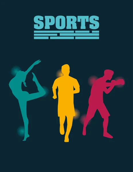 Grupa sportowców uprawiających sylwetki sportowe — Wektor stockowy