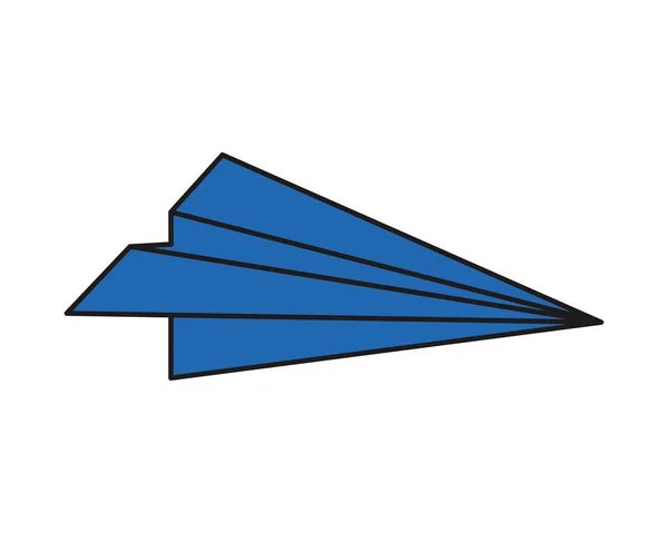 Avião de papel voando ícone isolado —  Vetores de Stock