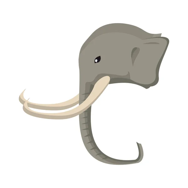 野生の象の動物の自然アイコン — ストックベクタ