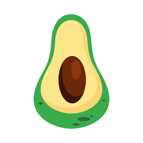 Avocado frisch köstliche Früchte isoliert Stil-Ikone — Stockvektor