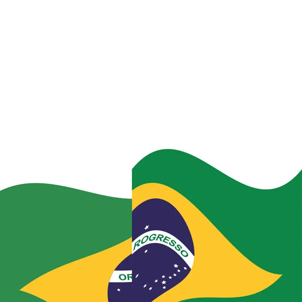 巴西国旗国家孤立图标 — 图库矢量图片