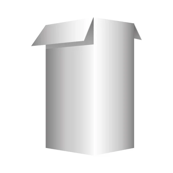 Boîte carton emballage produit marque icône — Image vectorielle