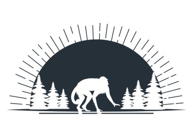 vahşi maymun ormanda.