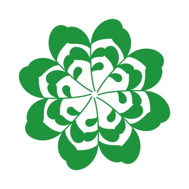 Tropikal yapraklar palmiye doğası dairesel dekorasyonu