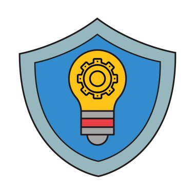 Ampul ışığıyla donatılmış kalkan fikri