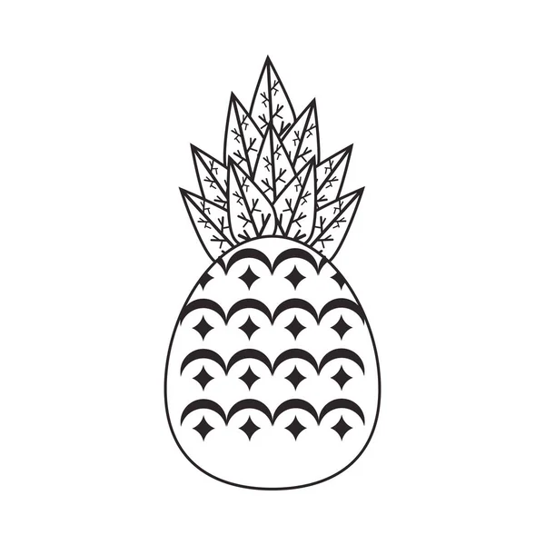 菠萝热带新鲜水果图标 — 图库矢量图片