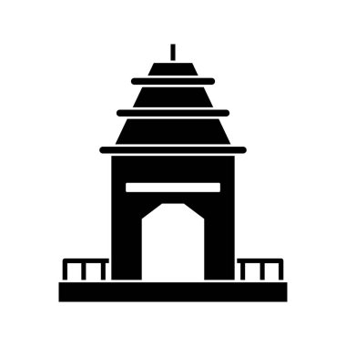 Navratri Tapınağı Ratha yatra siluet stili ikon