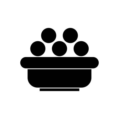 Navratri yiyecek siluet tarzı simge