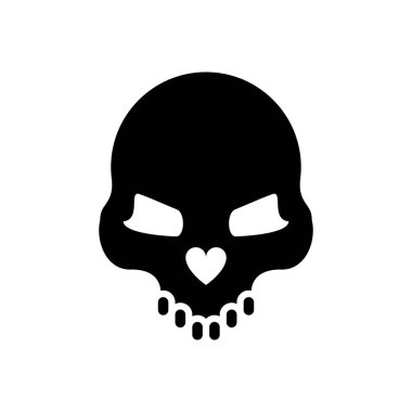 ölüm kafatası tarzı siluet simgesi
