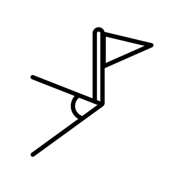 Soccer corner flag line style icon — Stock Vector