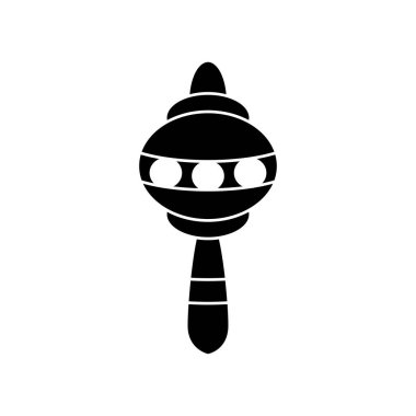 Navratri maraca siluet biçimi simgesi