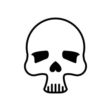 ölüm kafatası simgesi çizgisi biçimi