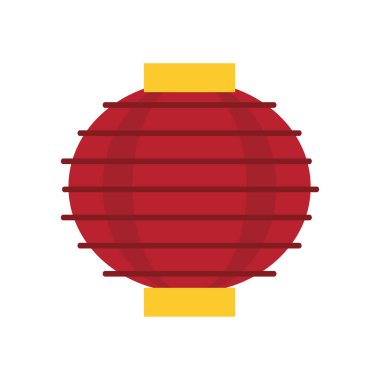 Dairesel Çin lambası asılı ay festivali dekorasyonu düz stil ikonu