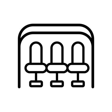 futbol yerine sandalye çizgisi simgesi