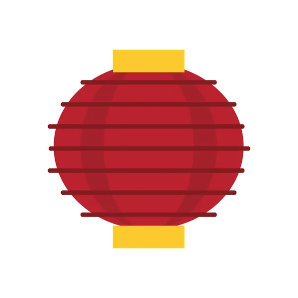 Lampe circulaire chinoise pendaison lune festival décoration plat style icône — Image vectorielle