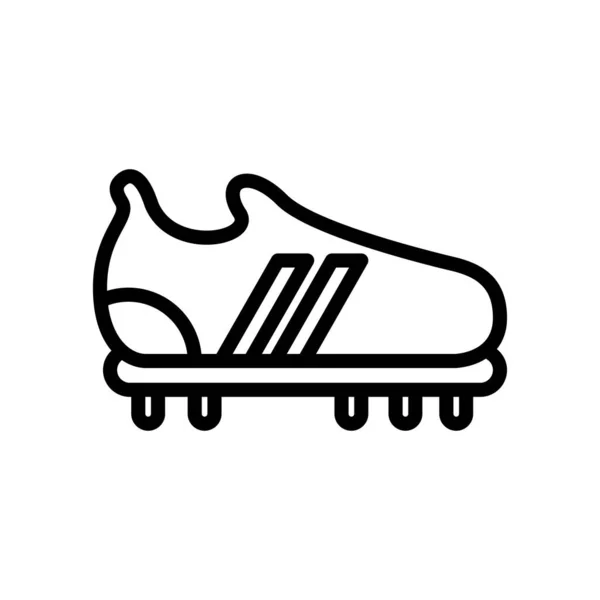 Zapato de fútbol línea estilo icono — Vector de stock