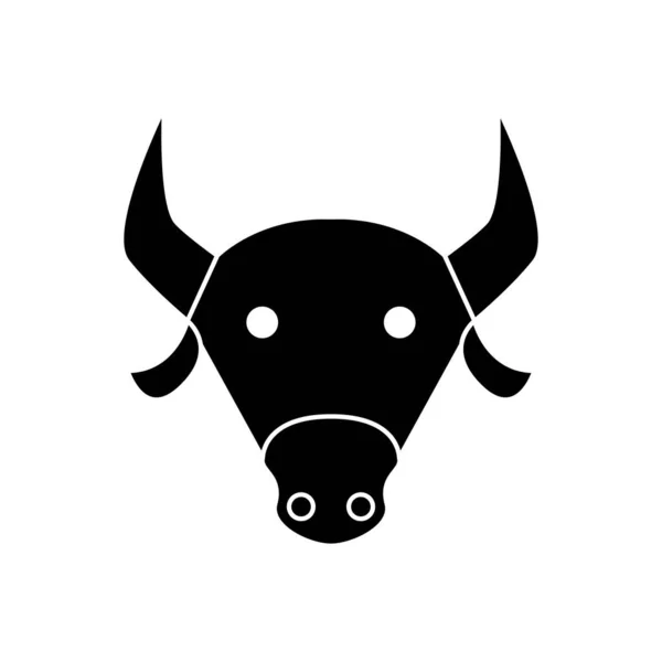 Иконка силуэта коровы навратри — стоковый вектор