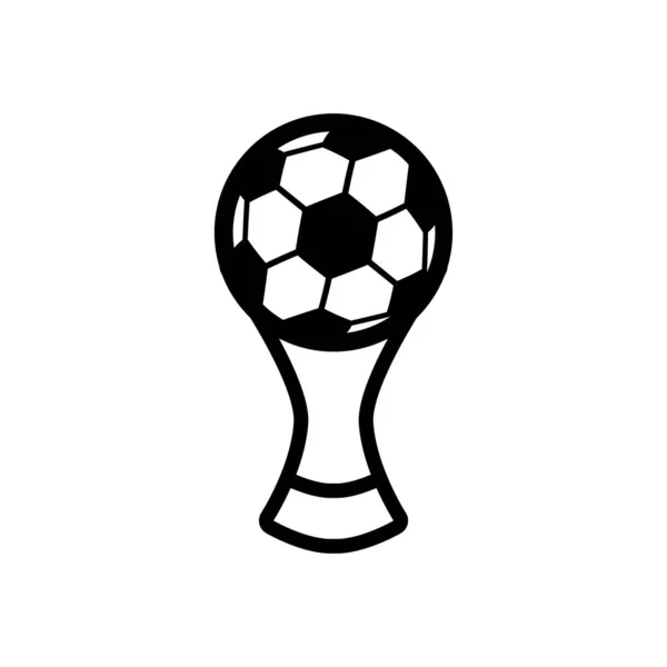 Trofej soccer line stylu ikony — Stockový vektor