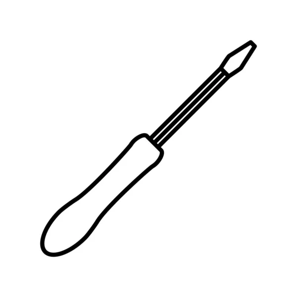 Skruvmejsel verktyg stil linje ikon — Stock vektor